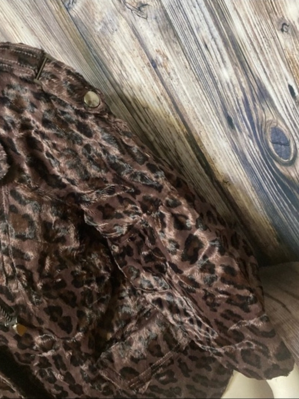 🖤🤎 berek Brown Leopard Plush Teddy Jacket S - Super Cute - Picture 5 of 9